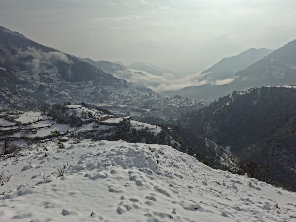 Snowfall in Surma Rural Munnicipality, Bajhang Nepal